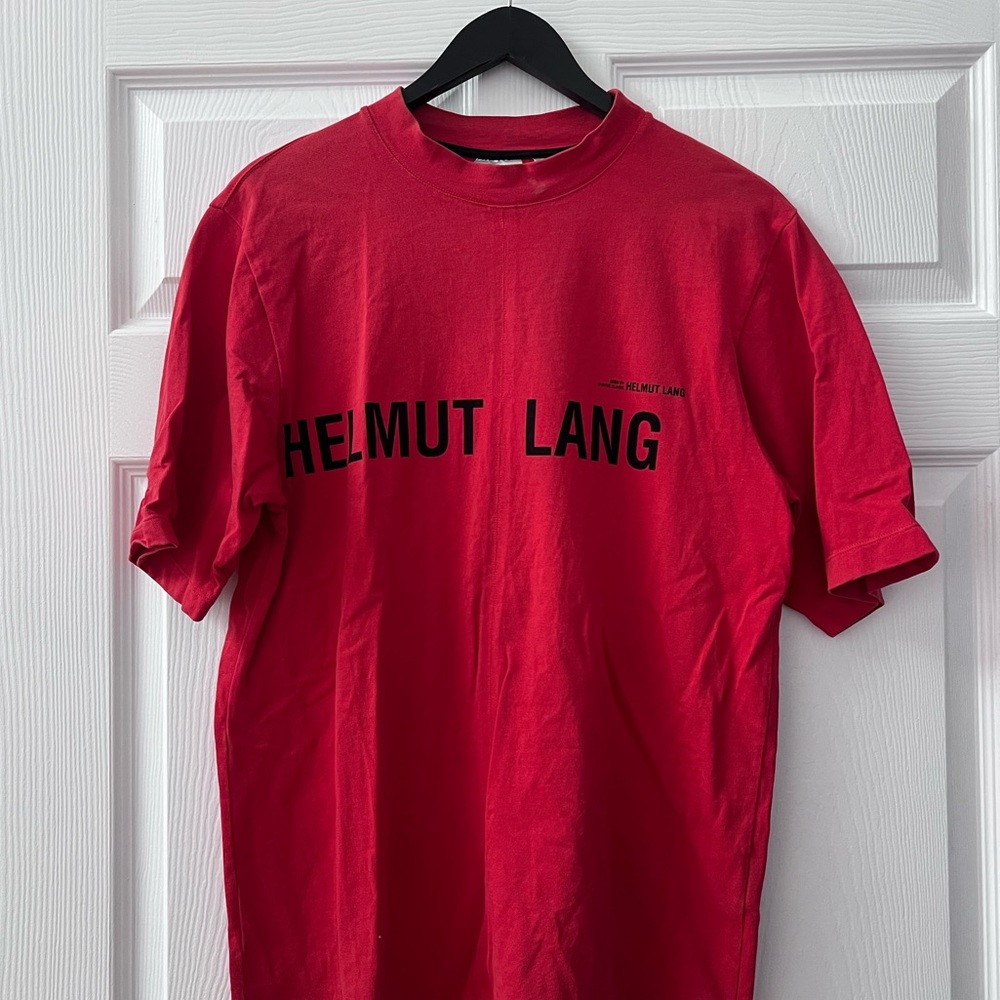 HELMUT LANG red t shirt